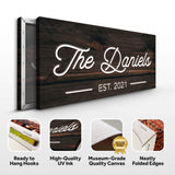 Wooden Family Name Sign - Tailored Canvases - Flyclothing LLC