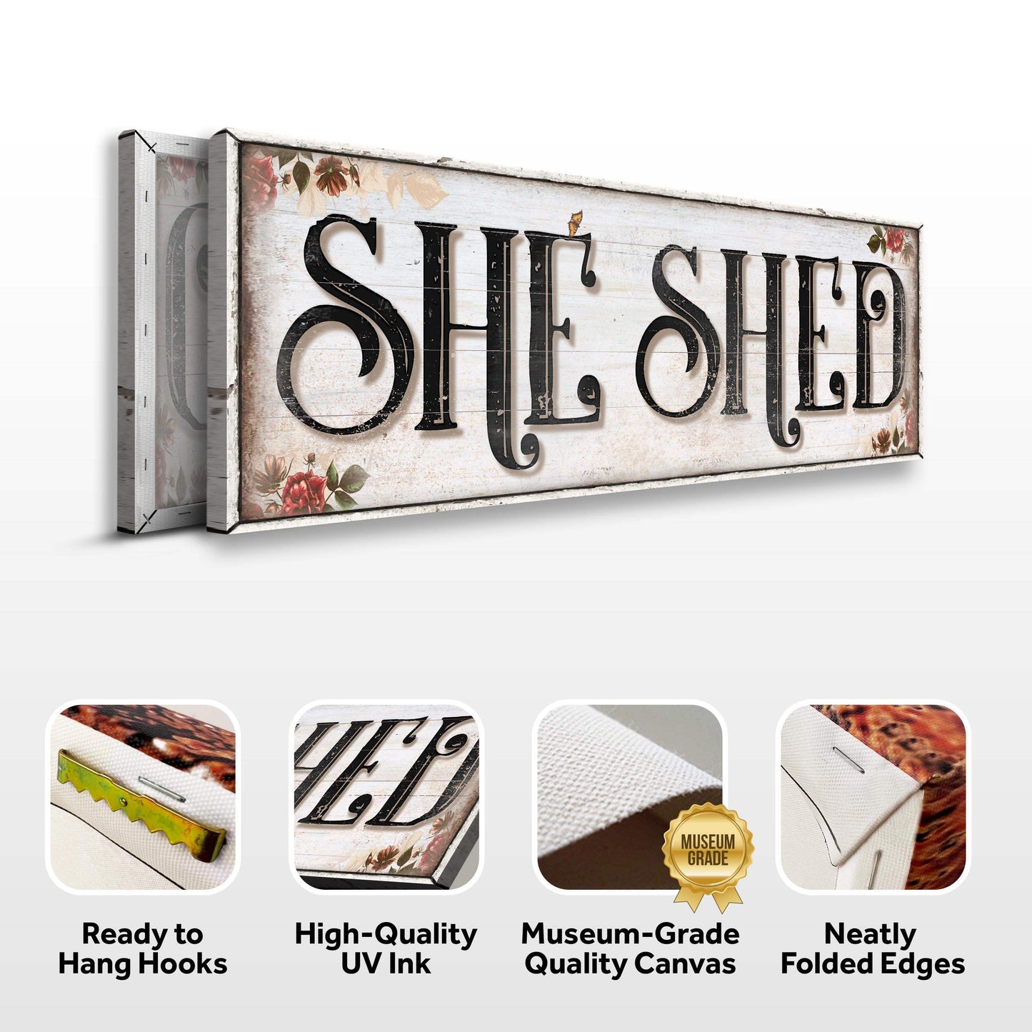 Personalized She Shed Sign XV - Tailored Canvases - Flyclothing LLC