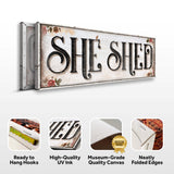 Personalized She Shed Sign XV - Tailored Canvases - Flyclothing LLC