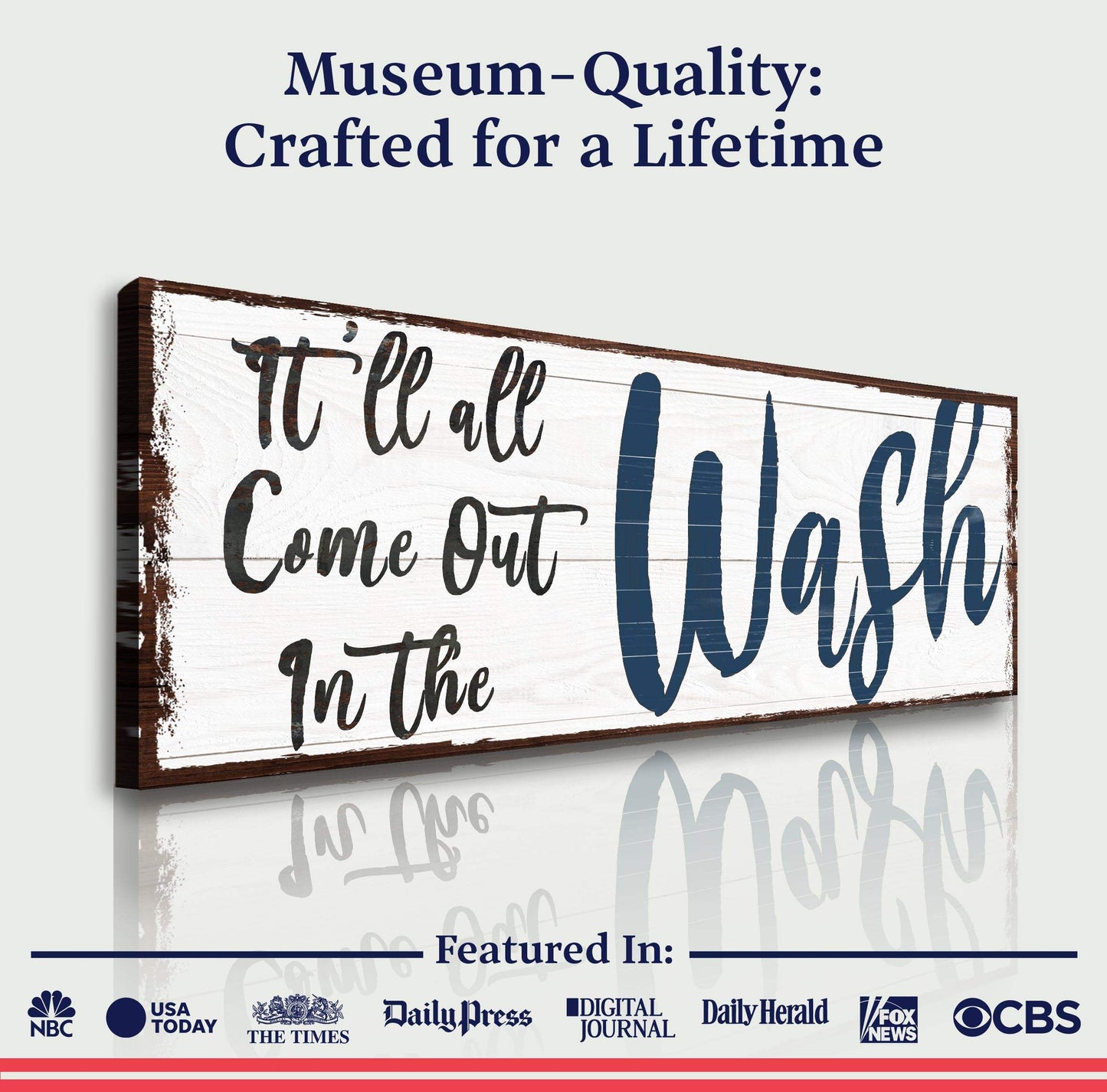 It'll All Come Out in the Wash Laundry Sign - Tailored Canvases - Flyclothing LLC
