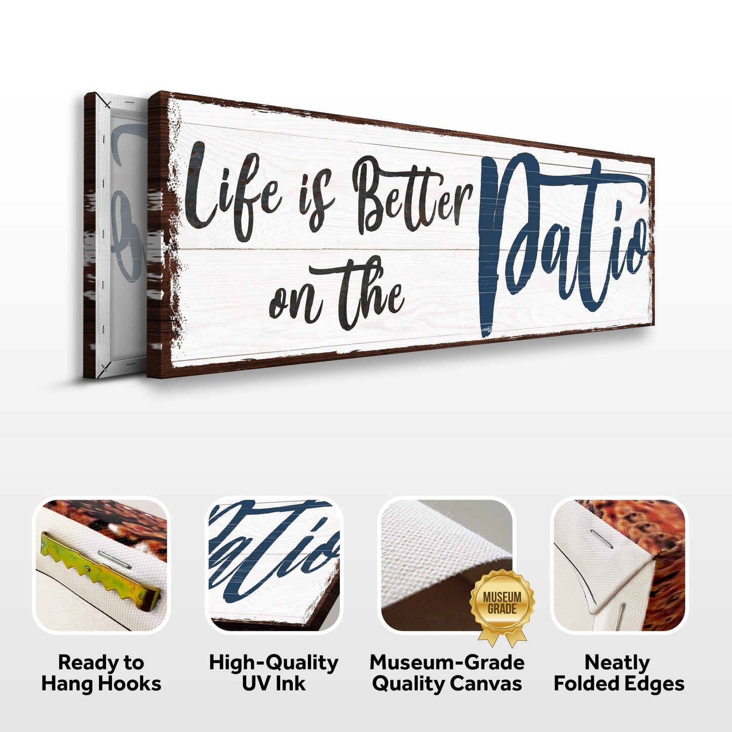 Life Is Better On The Patio Sign III - Tailored Canvases - Flyclothing LLC