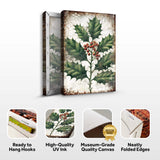 Christmas Holly Wall Art - Tailored Canvases - Flyclothing LLC