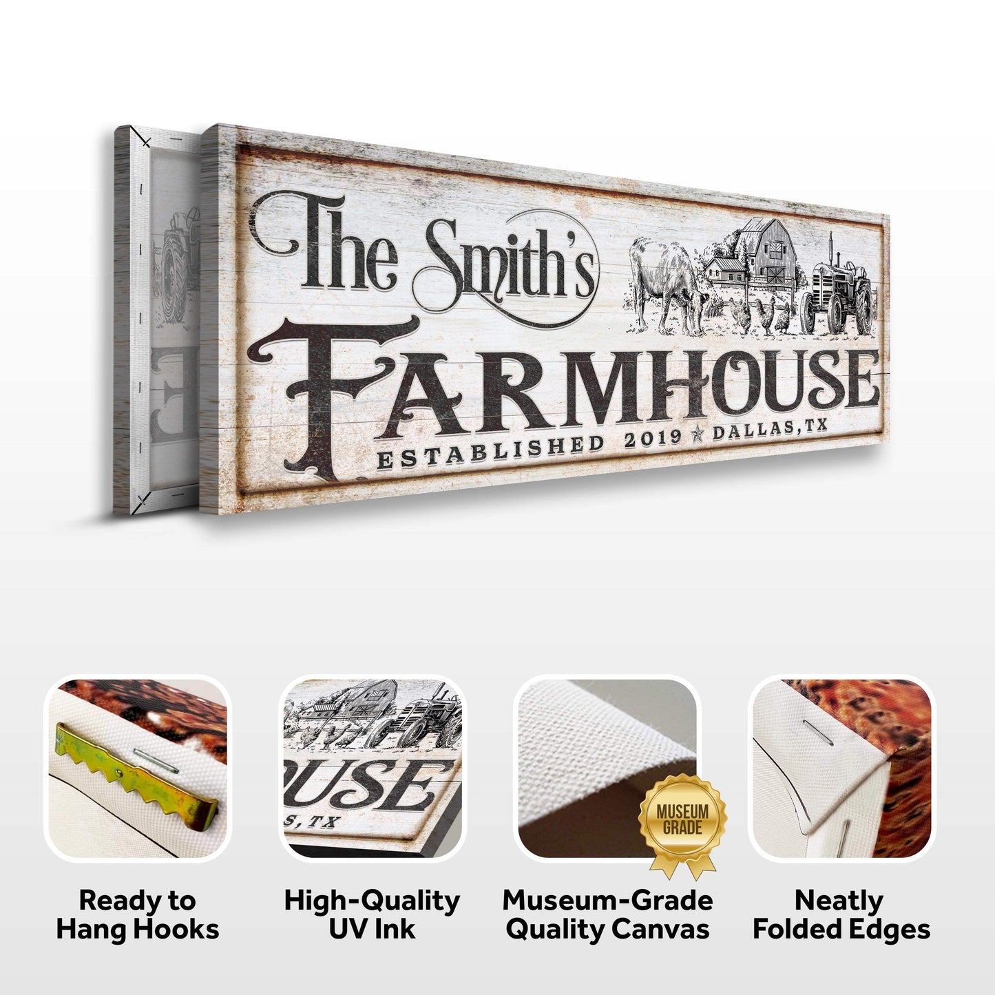 Vintage Rust Farmhouse Sign II - Tailored Canvases - Flyclothing LLC