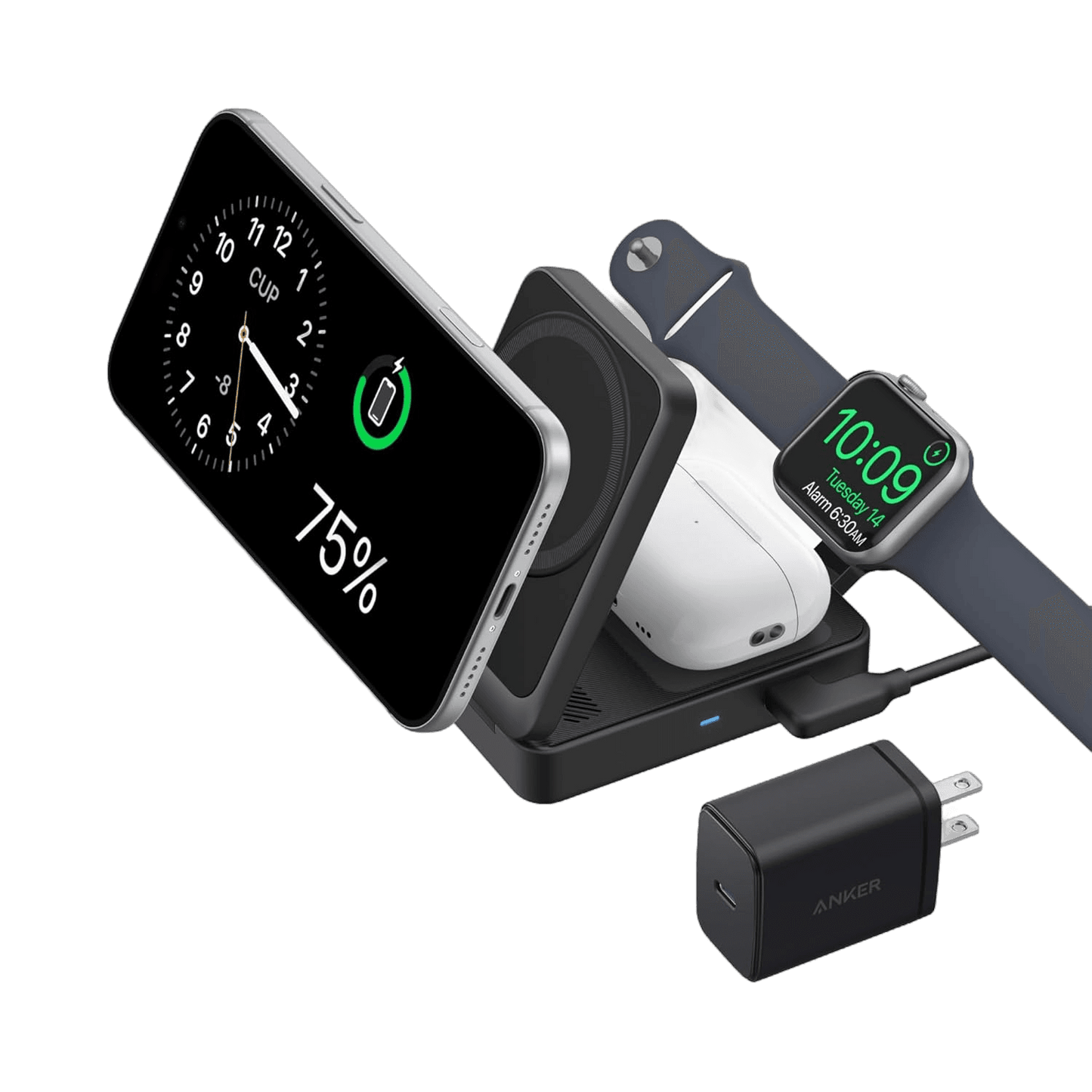 Anker MagGo Wireless Charging Station (Foldable 3-in-1) - Anker - Flyclothing LLC