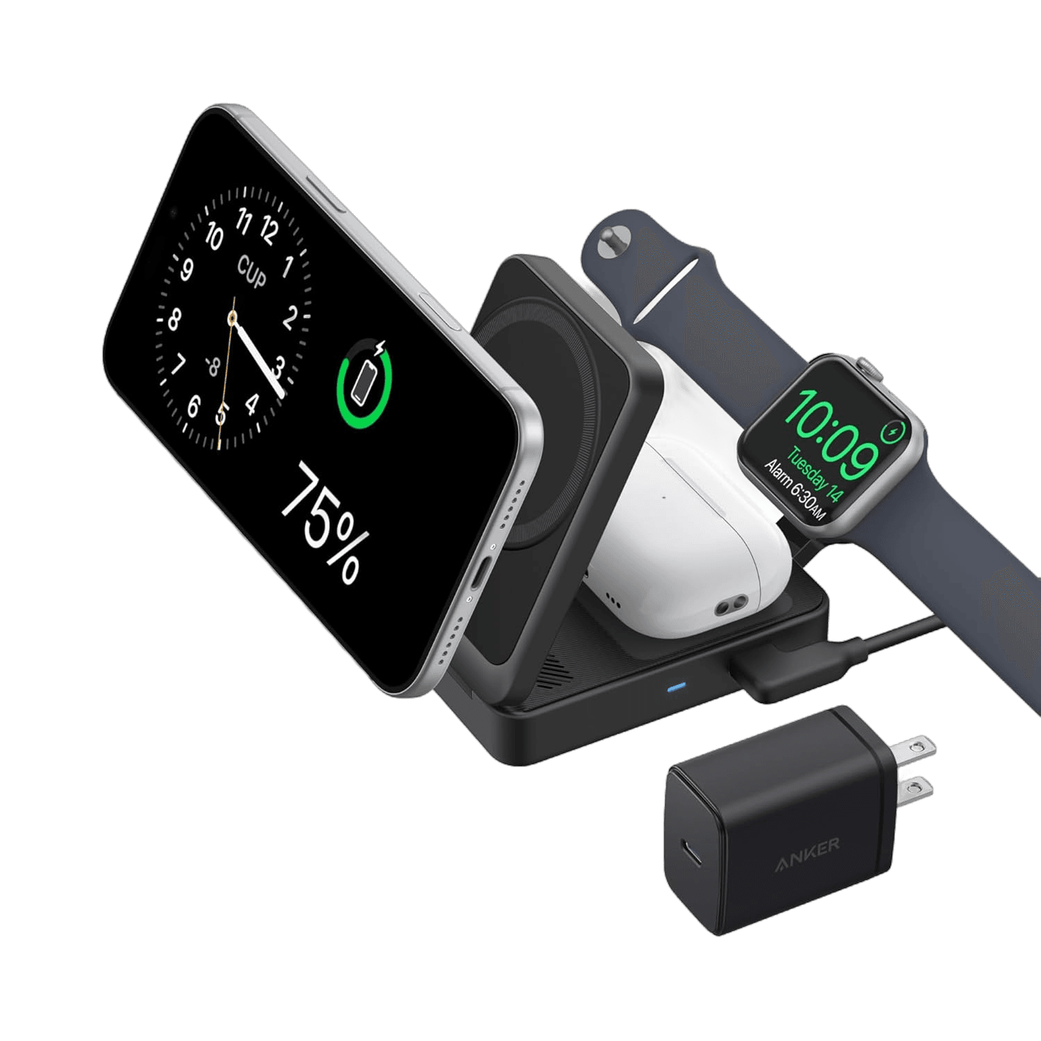 Anker MagGo Wireless Charging Station (Foldable 3-in-1) - Anker - Flyclothing LLC