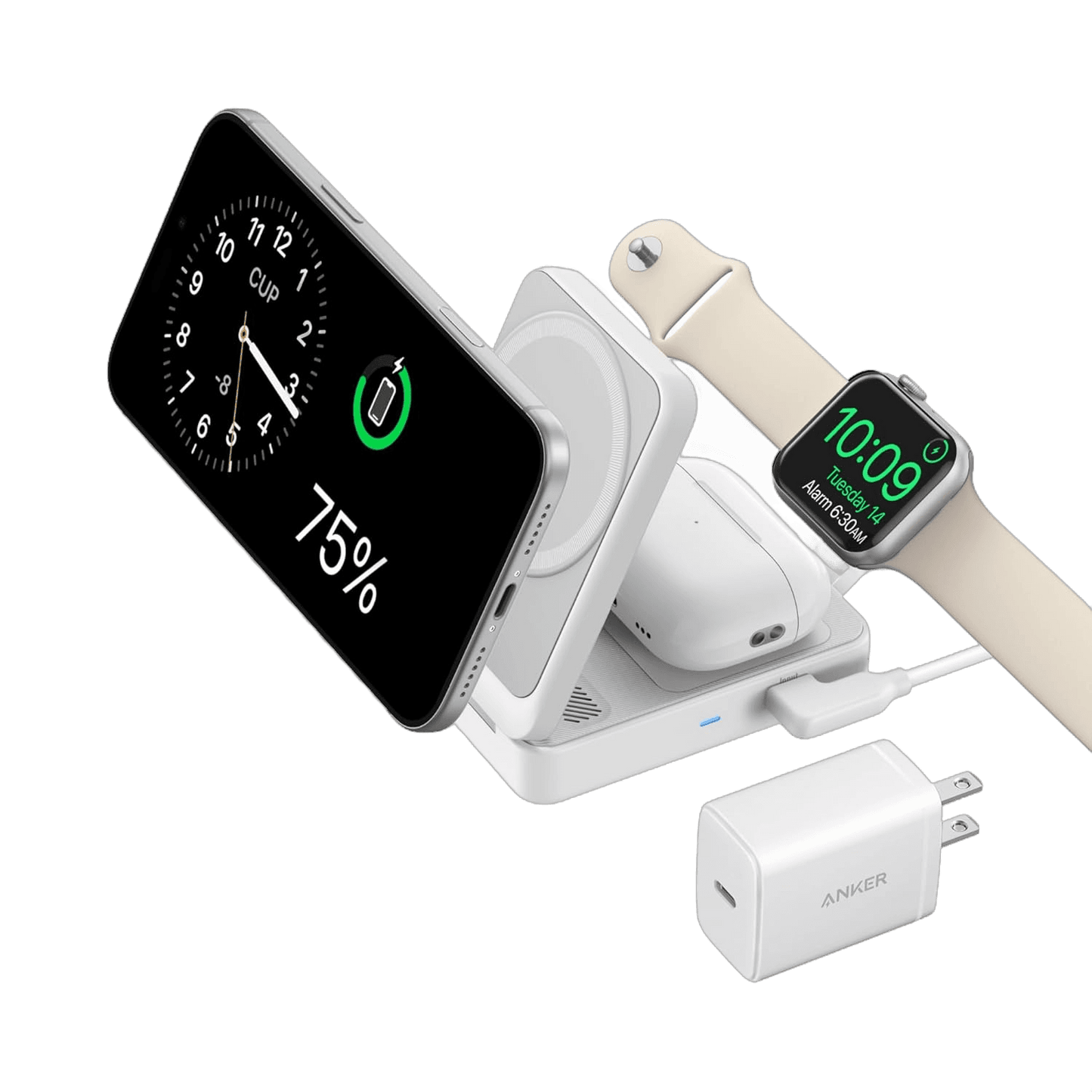 Anker MagGo Wireless Charging Station (Foldable 3-in-1) - Anker - Flyclothing LLC