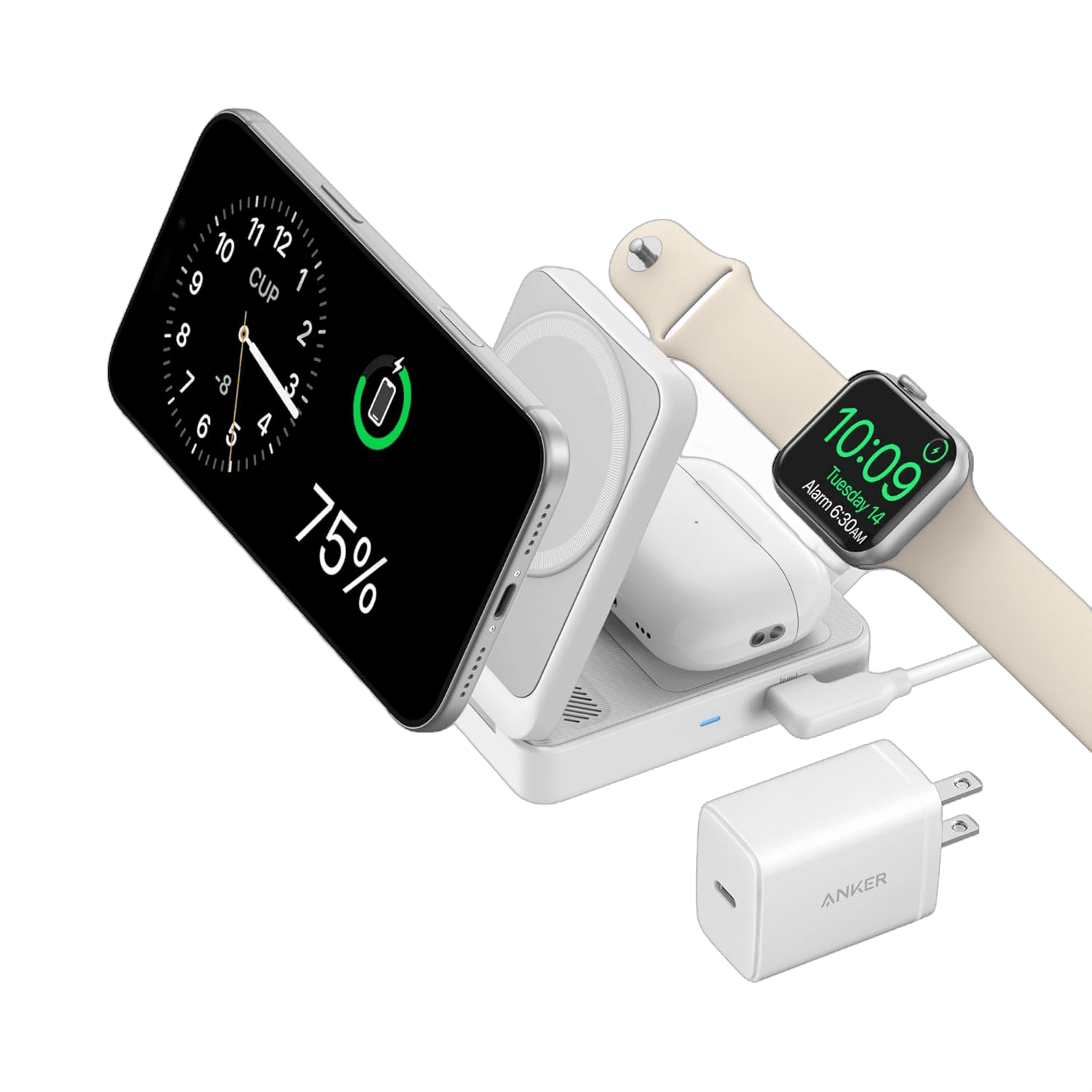 Anker MagGo Wireless Charging Station (Foldable 3-in-1) - Anker - Flyclothing LLC