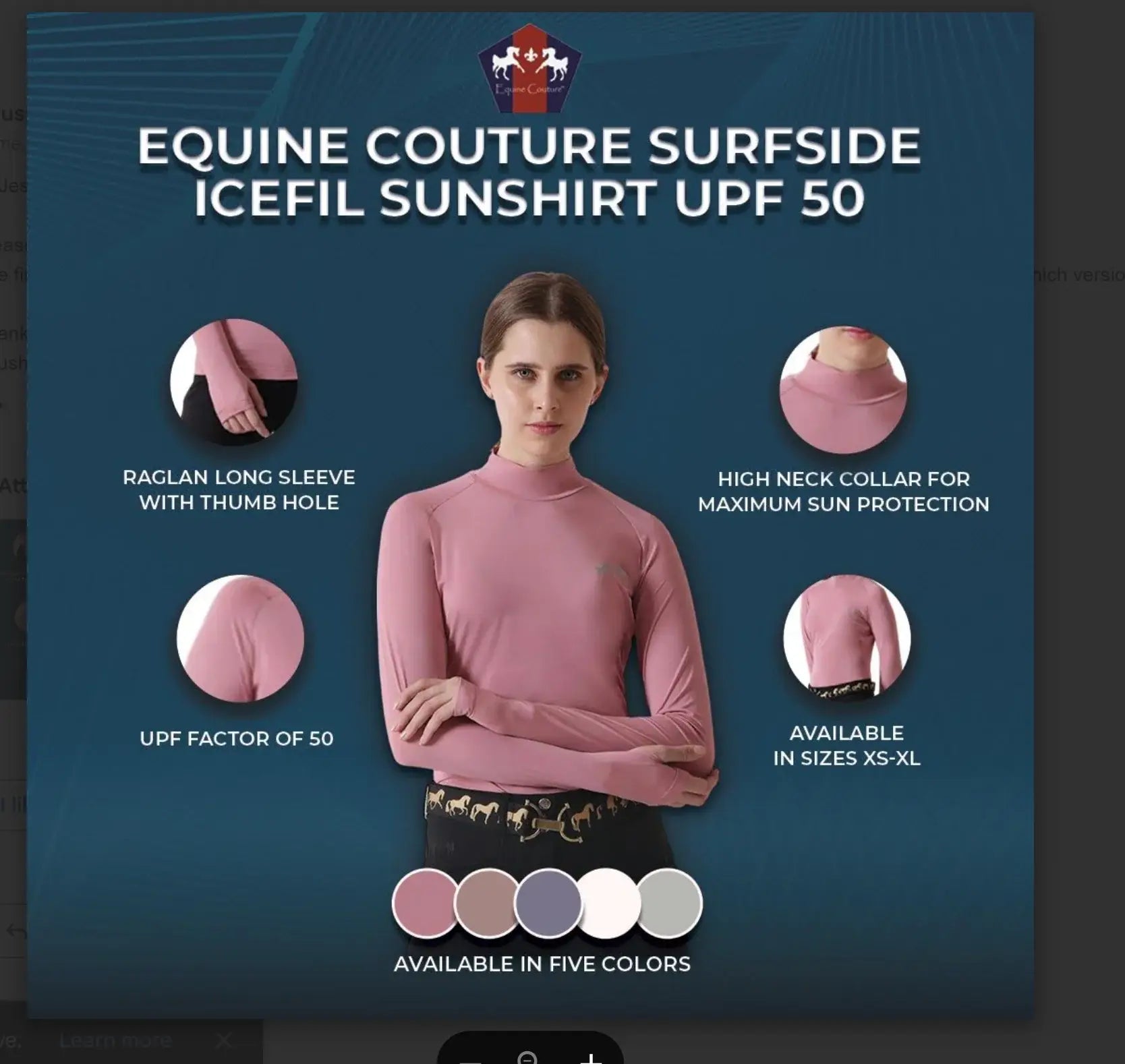 Equine Couture Surfside Icefil Sunshirt UPF 50 - Breeches.com - Flyclothing LLC