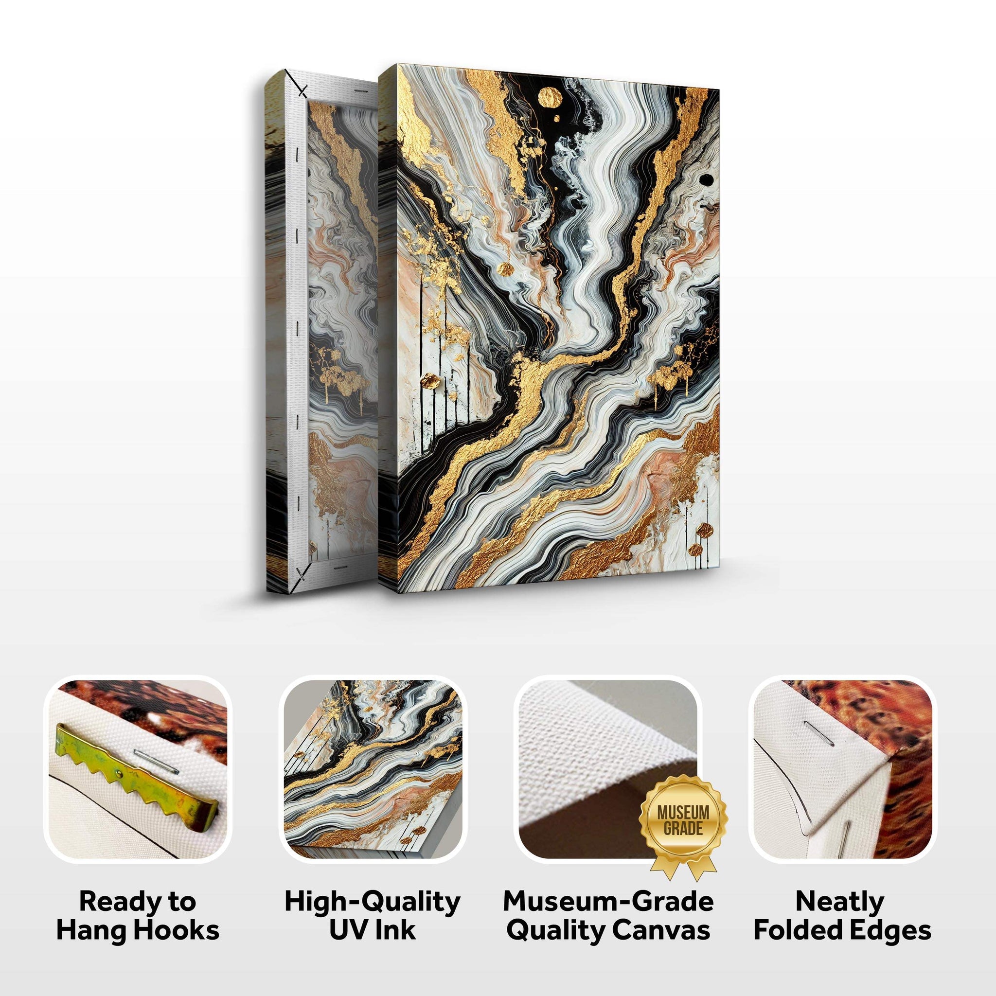 Modern Marble Effect Wall Art - Tailored Canvases - Flyclothing LLC