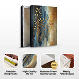 Modern Gold Leaves Wall Art - Tailored Canvases - Flyclothing LLC
