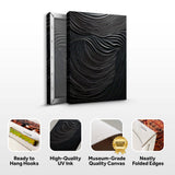 Modern Black Wave Wall Art - Tailored Canvases - Flyclothing LLC