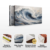 Modern Ocean Wave Wall Art - Tailored Canvases - Flyclothing LLC