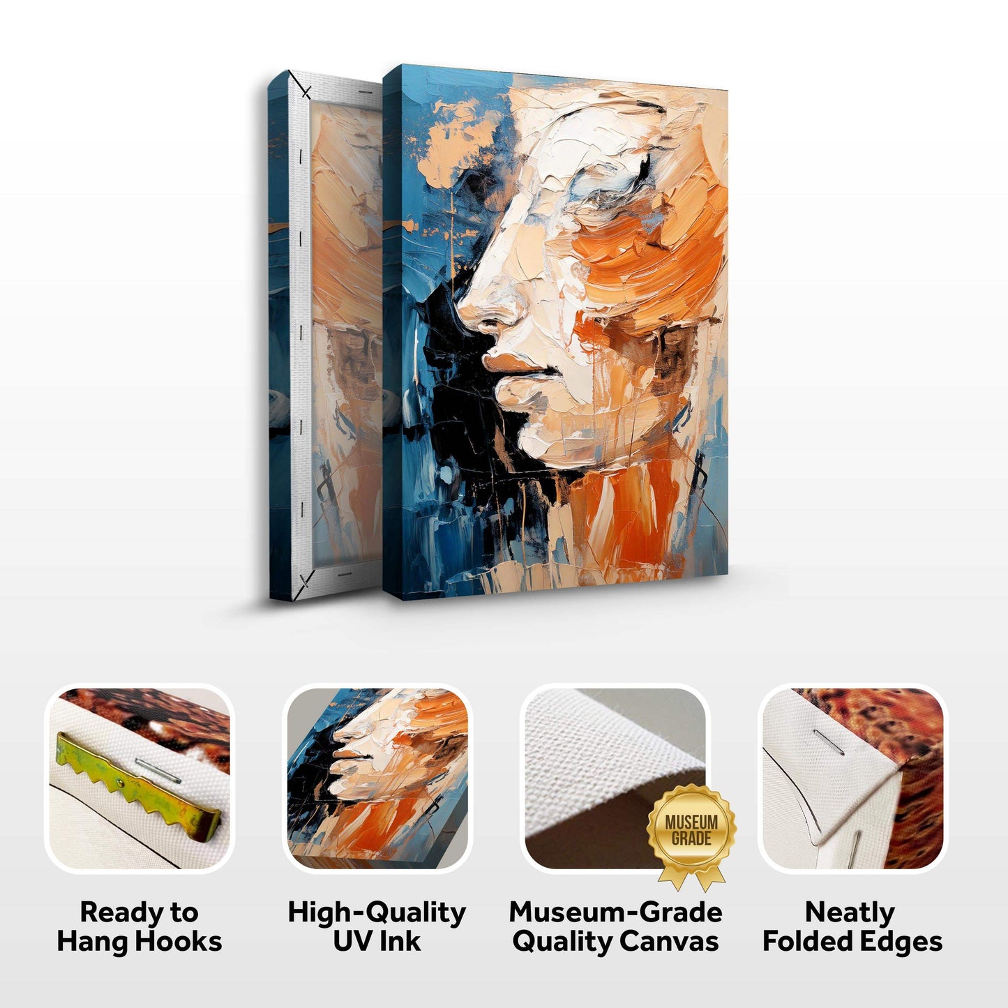 Modern Brush Stroke Abstract Wall Art - Tailored Canvases - Flyclothing LLC