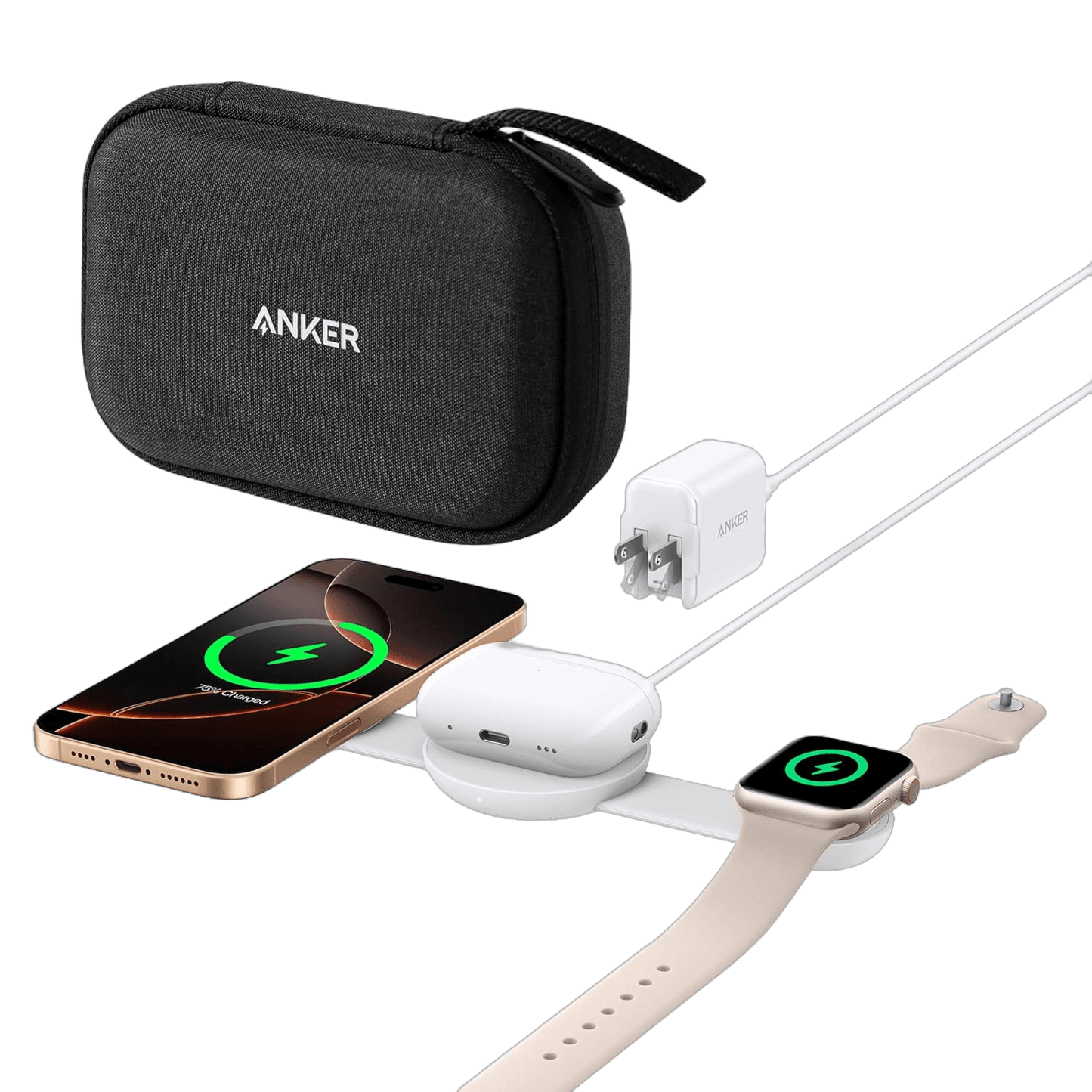 Anker MagGo Wireless Charging Station (3-in-1, Foldable Pad) - Anker - Flyclothing LLC