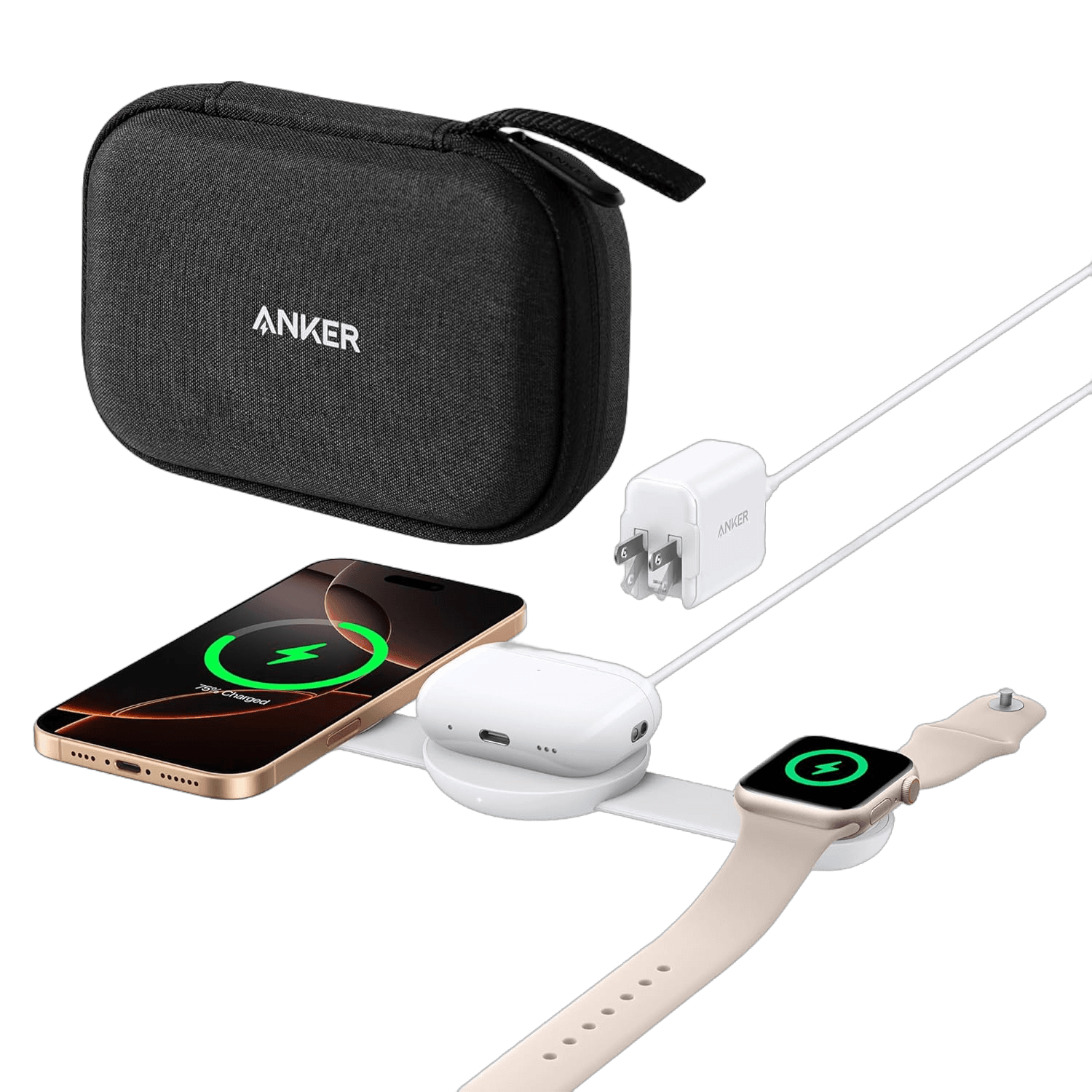 Anker MagGo Wireless Charging Station (3-in-1, Foldable Pad) - Anker - Flyclothing LLC