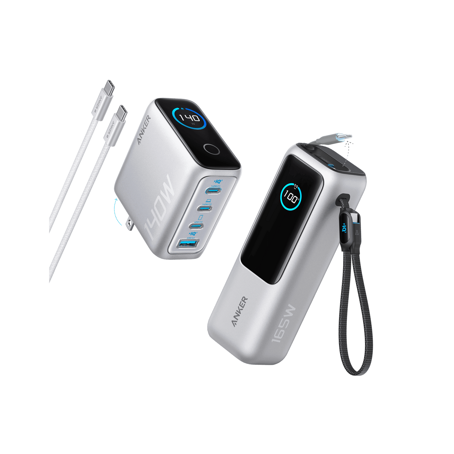 Anker Laptop Power Bank (25K, 165W, Built-In and Retractable Cables) - Anker - Flyclothing LLC