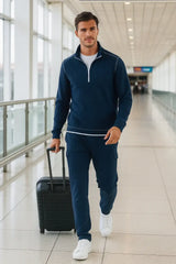 Buki Cinqo Travel Half Zip 2-Pack - Navy/White - Buki - Flyclothing LLC