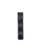 Black Leather Ponytail Wrap purple Butterflies - Unik Just for Bikers - Flyclothing LLC