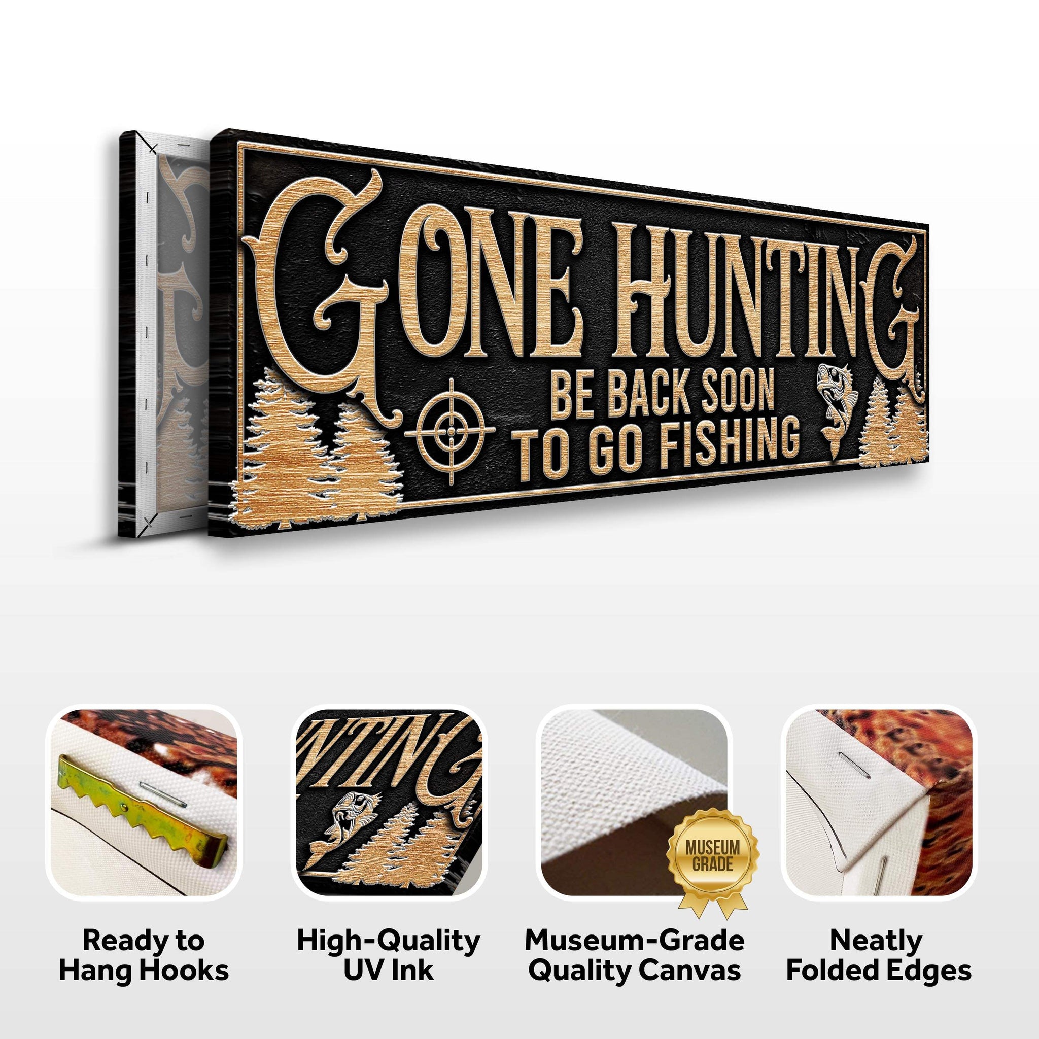 Gone Hunting Sign - Tailored Canvases - Flyclothing LLC