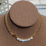 18K Gold-Plated Amanda Diamond Necklace