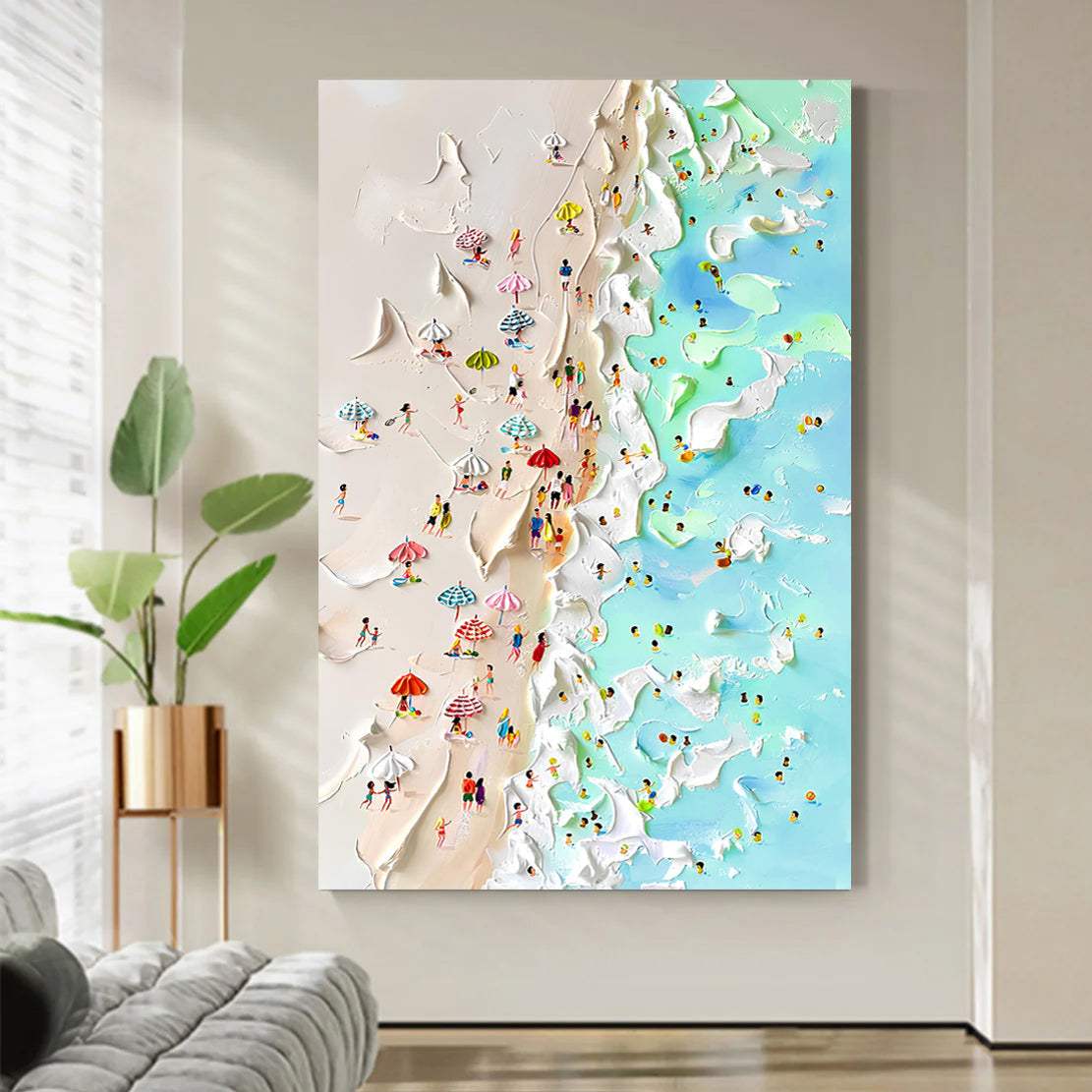 Beachfront Painting Coastal Wall Art - Tailored Canvases - Flyclothing LLC