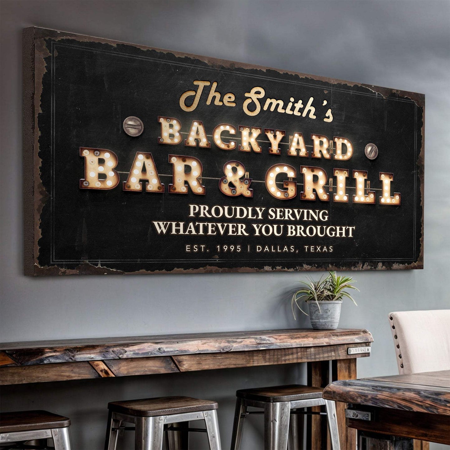 Backyard Bar & Grill Sign XVIII - Tailored Canvases - Flyclothing LLC
