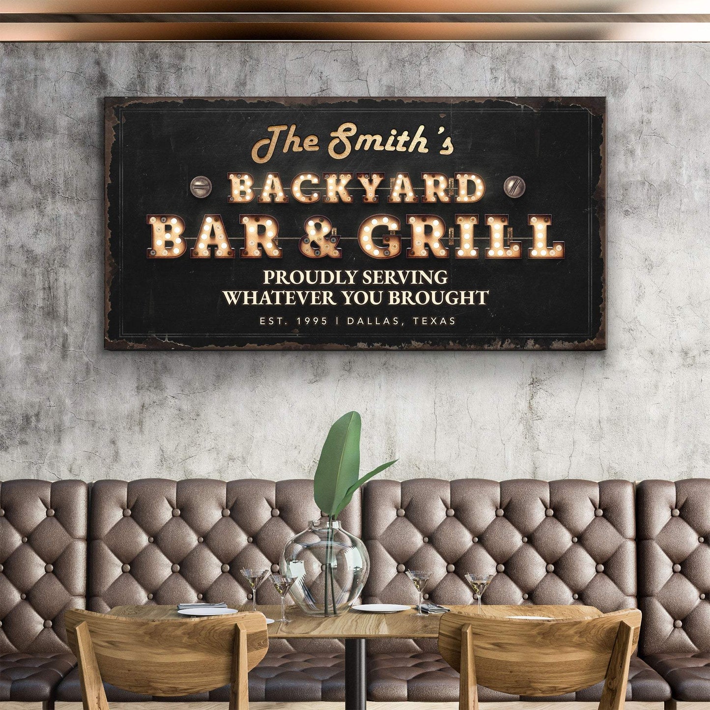 Backyard Bar & Grill Sign XVIII - Tailored Canvases - Flyclothing LLC