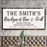 Backyard Bar & Grill Sign XIX - Tailored Canvases - Flyclothing LLC