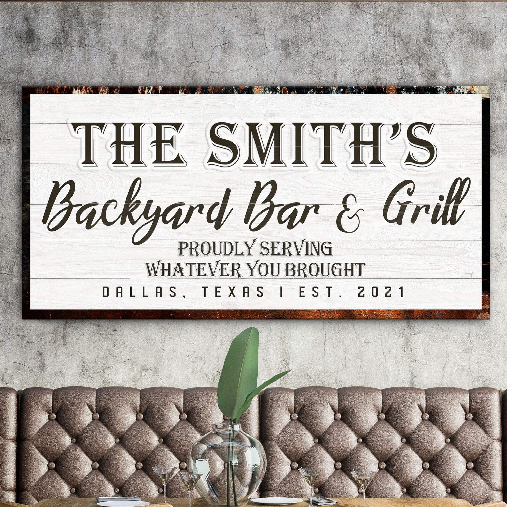 Backyard Bar & Grill Sign XIX - Tailored Canvases - Flyclothing LLC