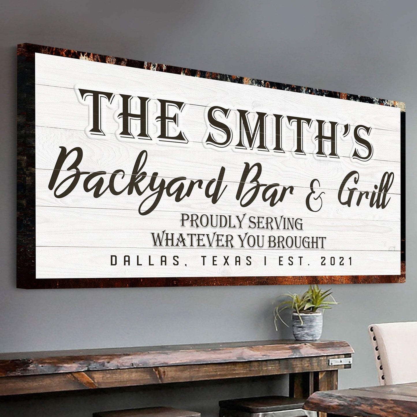 Backyard Bar & Grill Sign XIX - Tailored Canvases - Flyclothing LLC