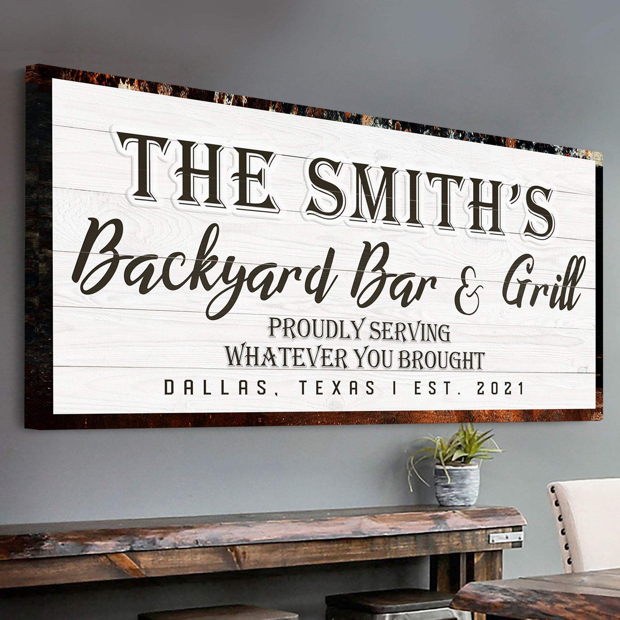 Backyard Bar & Grill Sign XIX - Tailored Canvases - Flyclothing LLC
