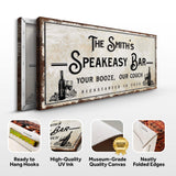 Speakeasy Your Booze Our Couch Bar Sign - Tailored Canvases - Flyclothing LLC
