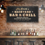 Backyard Bar & Grill Sign XVIII - Tailored Canvases - Flyclothing LLC