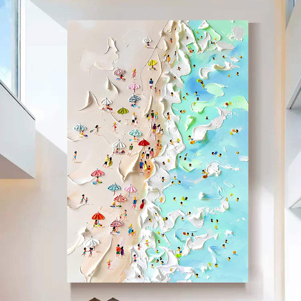 Beachfront Painting Coastal Wall Art - Tailored Canvases - Flyclothing LLC
