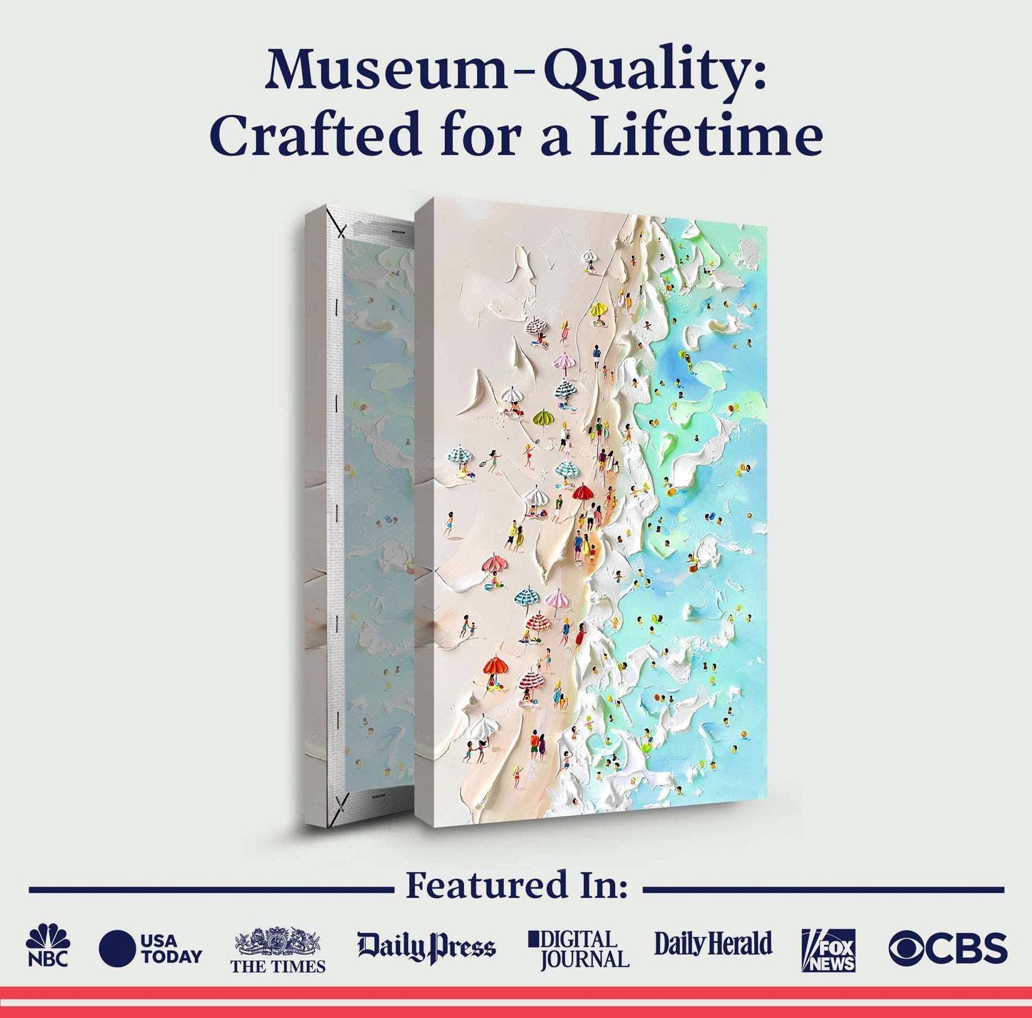 Beachfront Painting Coastal Wall Art - Tailored Canvases - Flyclothing LLC