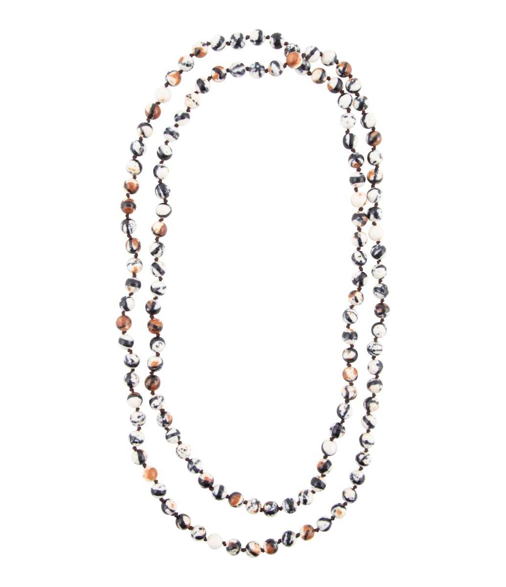 Immeasurable Jasper Black and White Wrap Necklace - Barse Jewelry - Flyclothing LLC