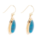 Impressions Blue Apatite Golden Drop Earrings - Barse Jewelry