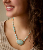 Impressions of Blue Amazonite Freeform Necklace - Barse Jewelry