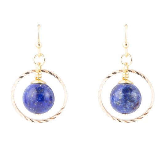 In The Loop Lapis Earrings - Barse Jewelry - Flyclothing LLC