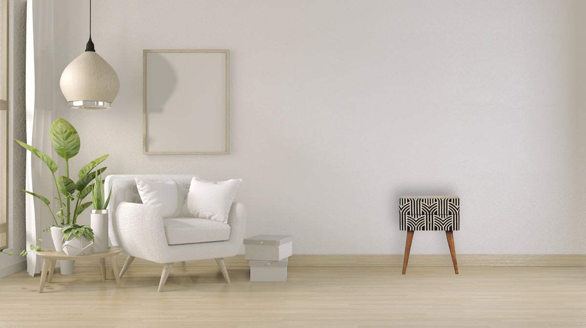 Edessa Bone Inlay Bedside - Artisan Furniture - Flyclothing LLC