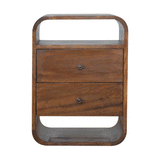 Artisan Chestnut Curve 2 Drawer Nightsand - Artisan Furniture - Flyclothing LLC
