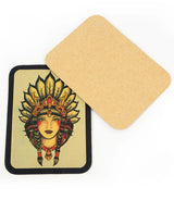 Black Market Art Company Indian Girl Leather Patch Print - Black Market Art Company - Flyclothing LLC