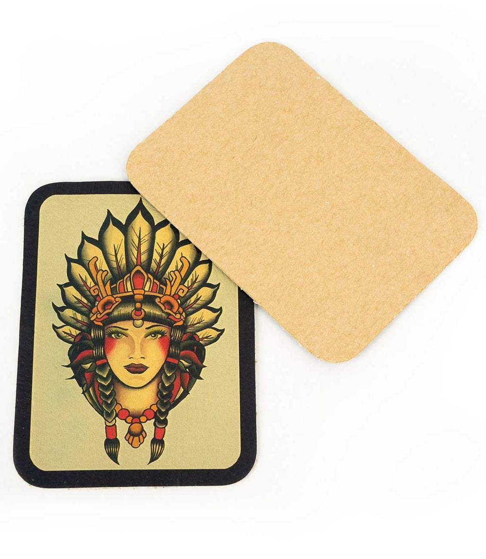 Black Market Art Company Indian Girl Leather Patch Print - Black Market Art Company - Flyclothing LLC