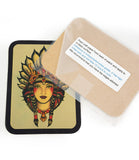 Black Market Art Company Indian Girl Leather Patch Print
