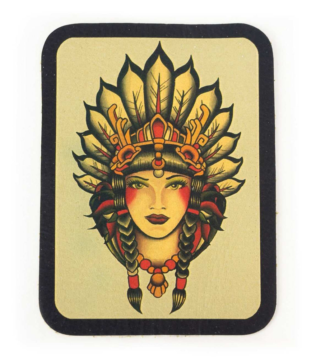 Black Market Art Company Indian Girl Leather Patch Print - Black Market Art Company - Flyclothing LLC
