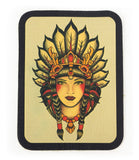 Black Market Art Company Indian Girl Leather Patch Print