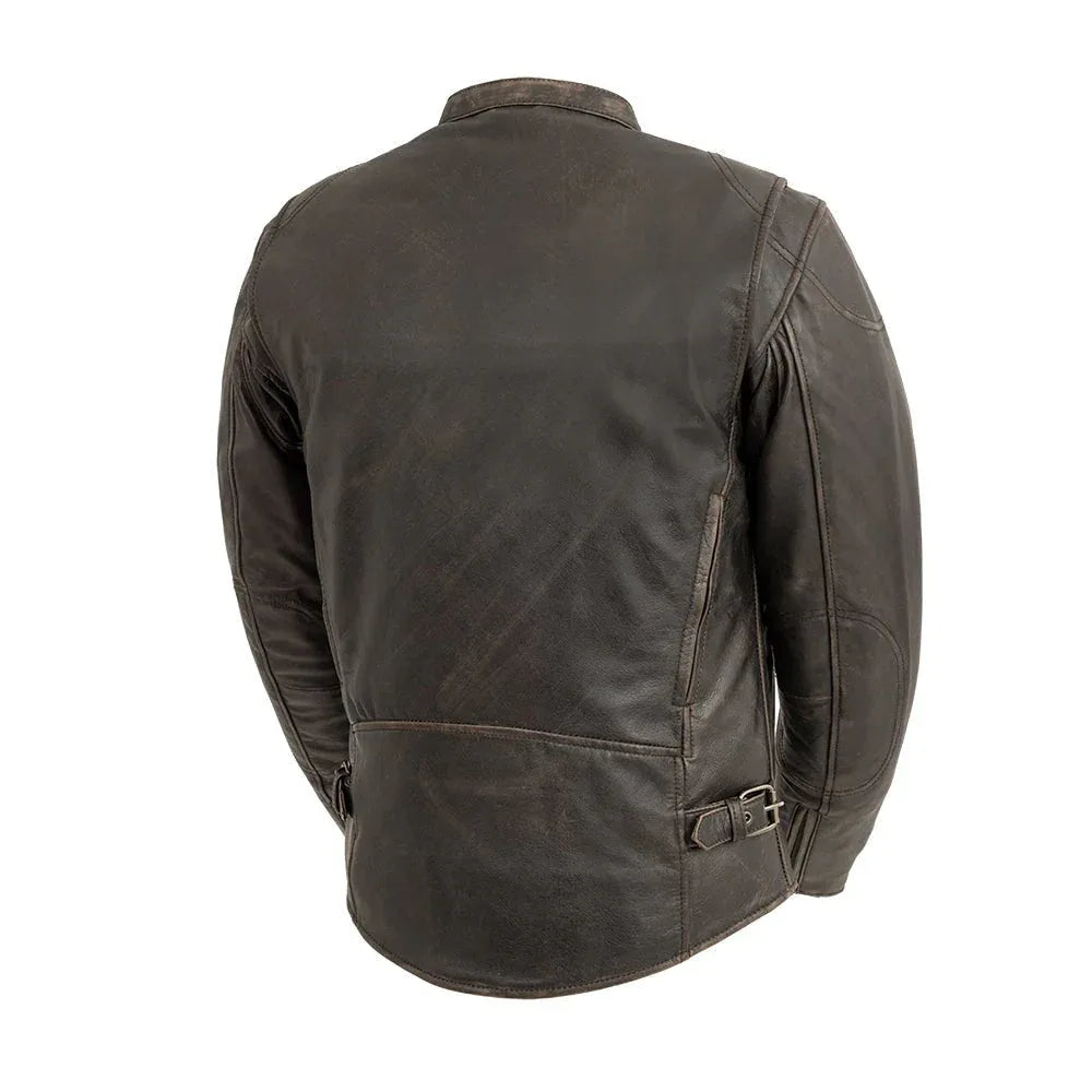 Indy Men's Motorcycle Leather Jacket - First Manufacturing Company - Flyclothing LLC