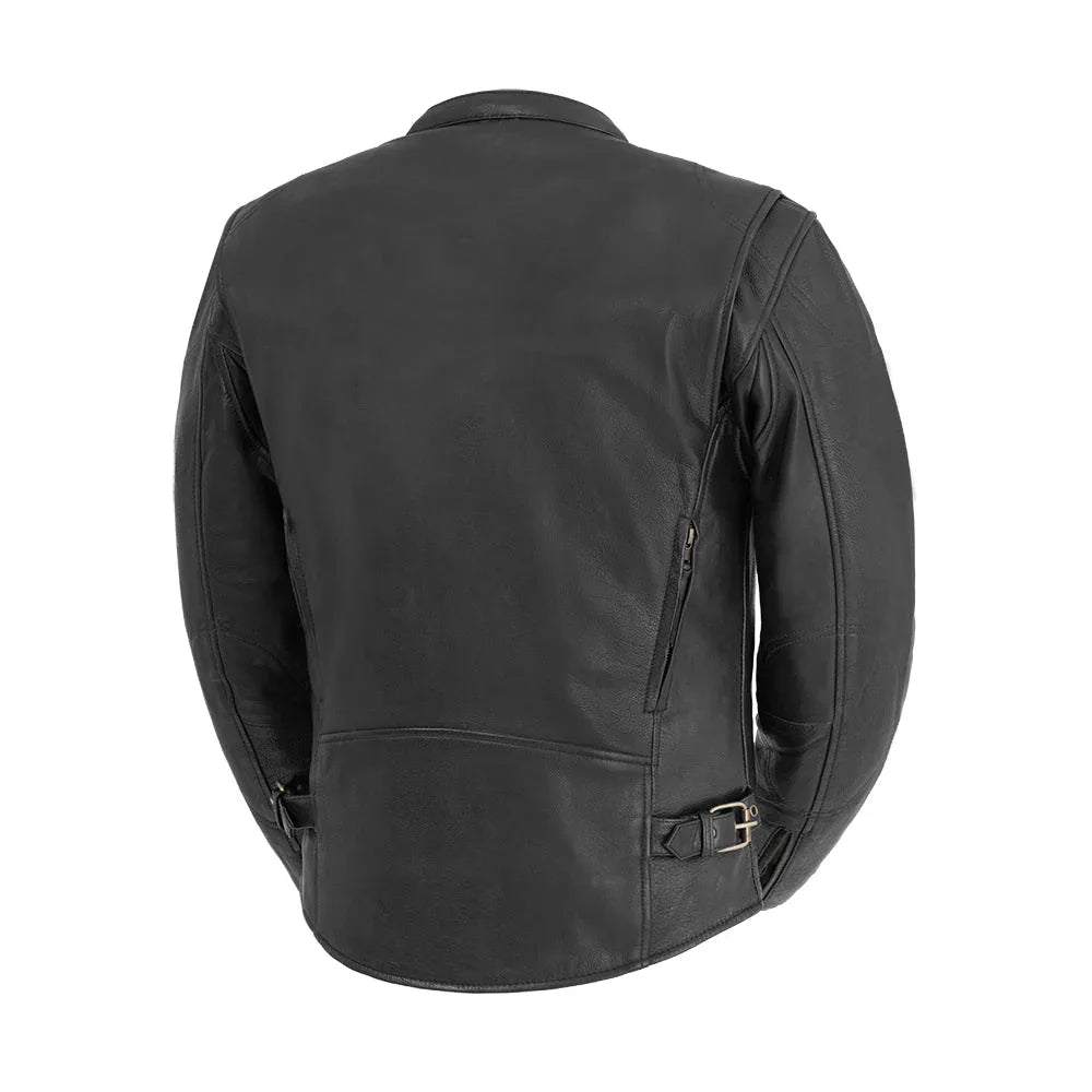 Indy Men's Motorcycle Leather Jacket - First Manufacturing Company - Flyclothing LLC