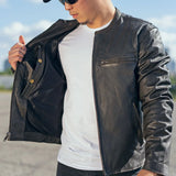 Indy Men's Motorcycle Leather Jacket - First Manufacturing Company - Flyclothing LLC