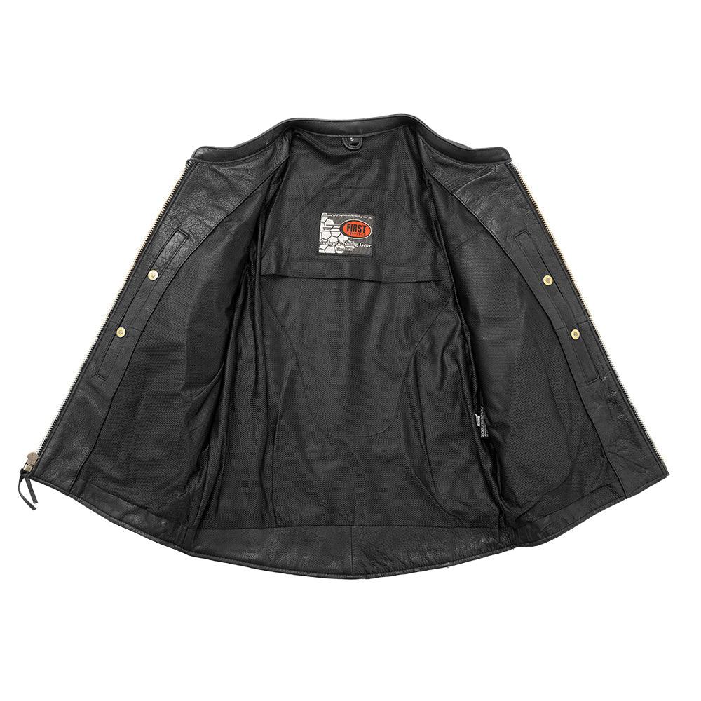 Indy Men's Motorcycle Leather Jacket - First Manufacturing Company - Flyclothing LLC
